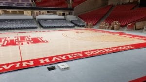 Basketball court at Fertitta Center, Houston