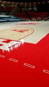 Basketball court at Fertitta Center, Houston